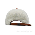 Aangepaste warme winterhoed Lamb Wol Baseball Cap